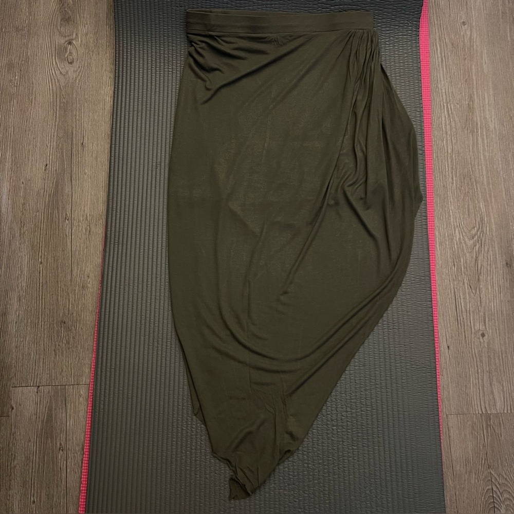 Express Dark Green Maxi Skirt